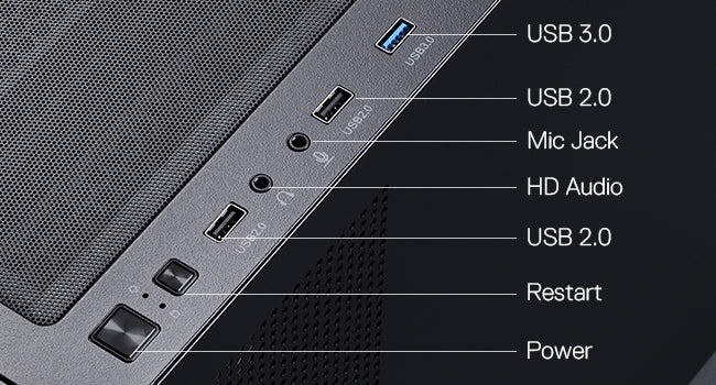 Redragon GC218M M-ATX Gaming PC Case with Dual Fans & High Airflow Design