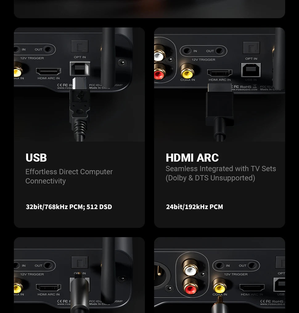 Fosi Audio ZD3 Bluetooth USB Desktop DAC with ARC