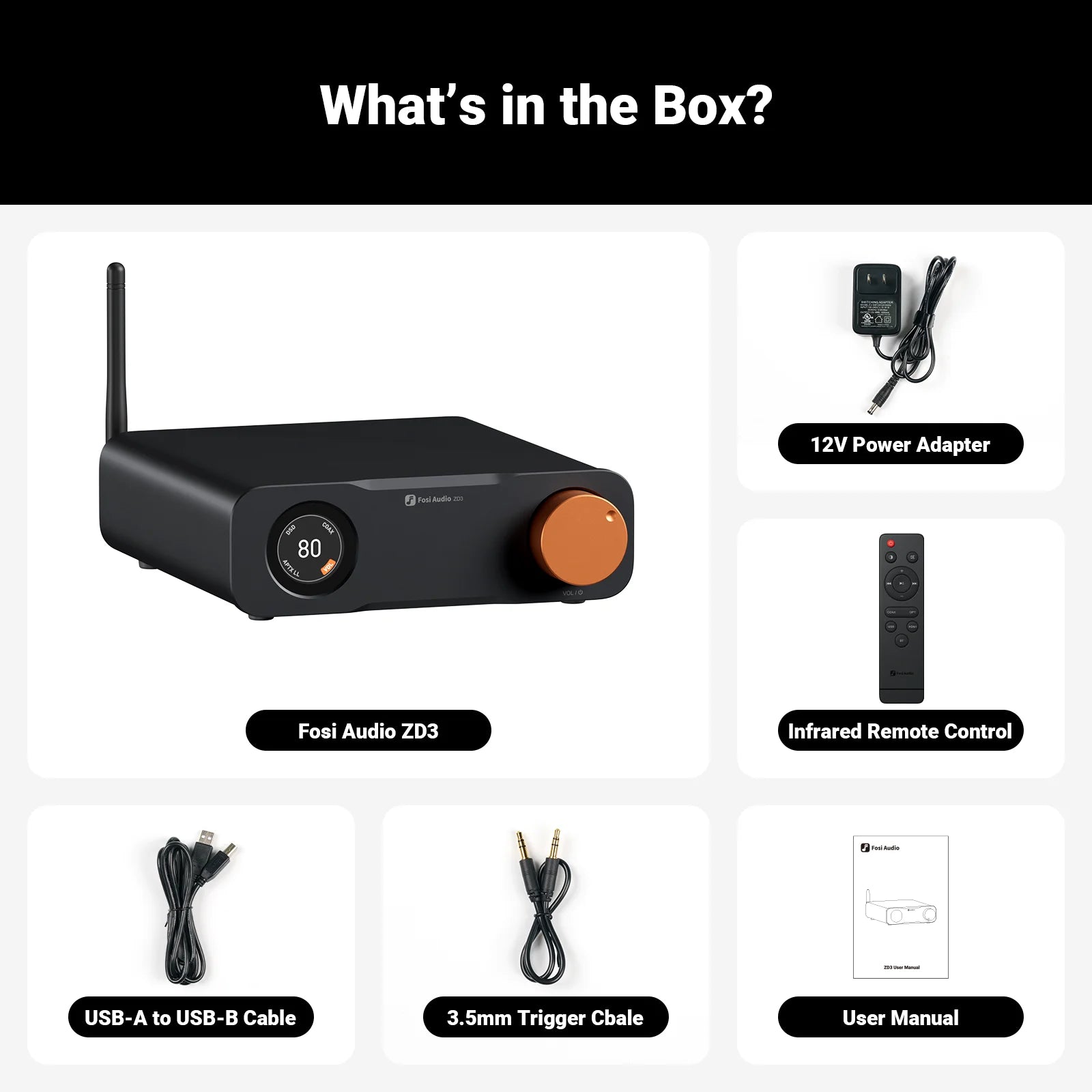 Fosi Audio ZD3 Bluetooth USB Desktop DAC with ARC