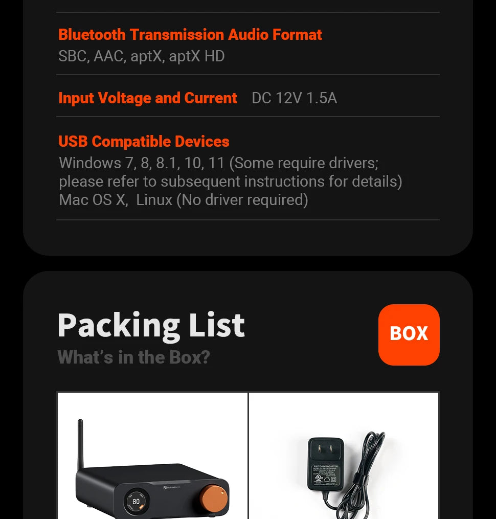 Fosi Audio ZD3 Bluetooth USB Desktop DAC with ARC