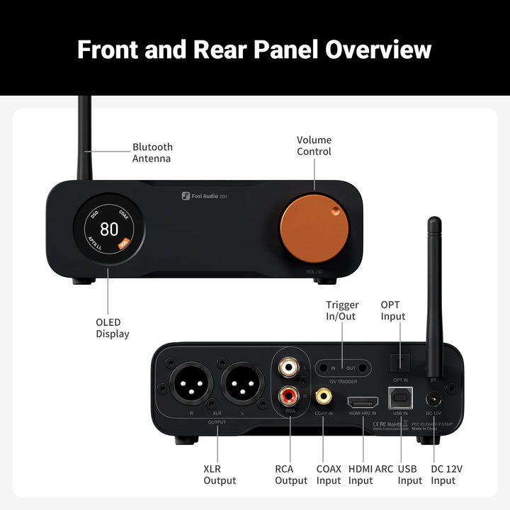 Fosi Audio ZD3 Bluetooth USB Desktop DAC with ARC