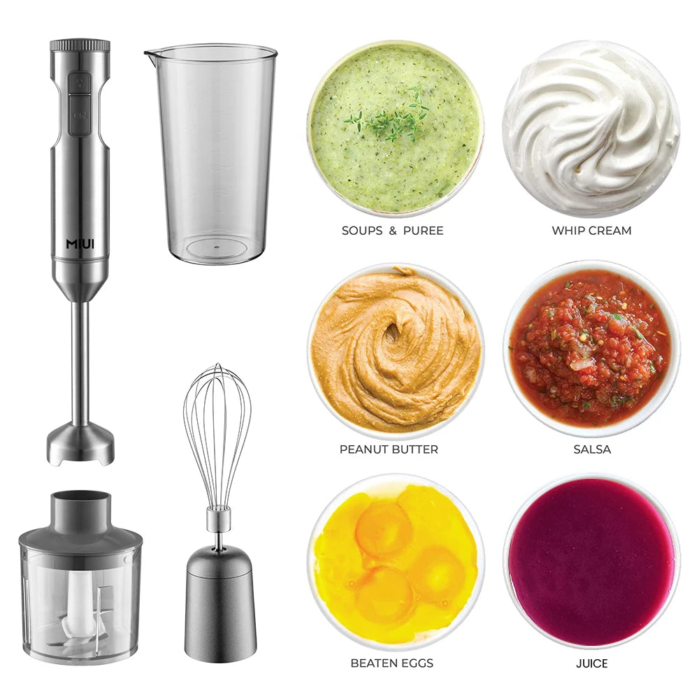 MIUI 1000W 4-in-1 Hand Immersion Blender Set