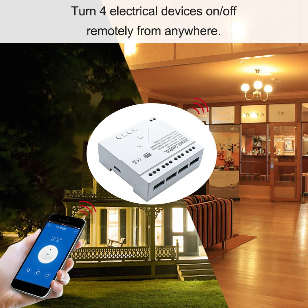 4CH Tuya WiFi Smart Relay Switch Module