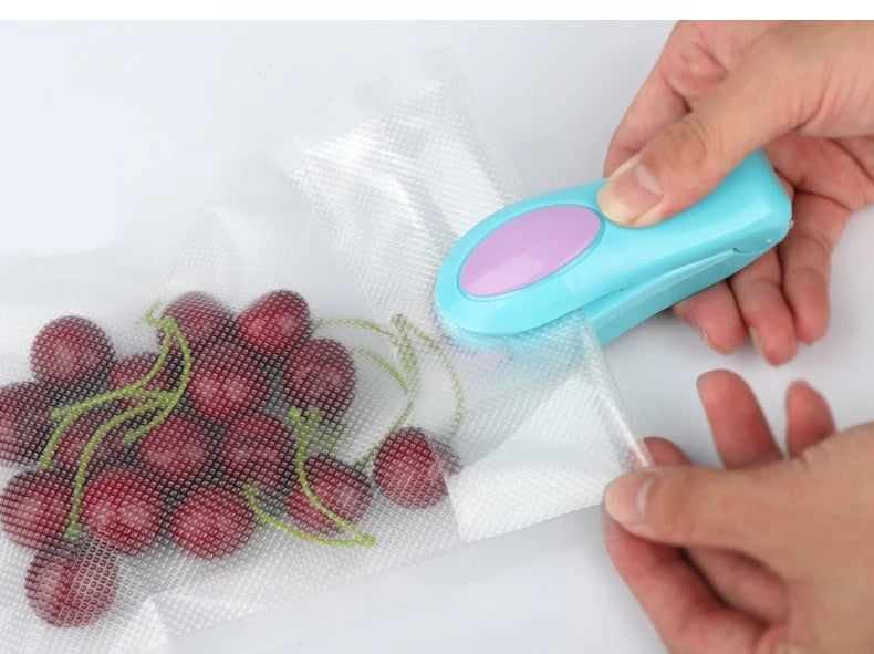 Mini Heat Sealing Machine & Food Bag Clip – Kitchen Storage Tool