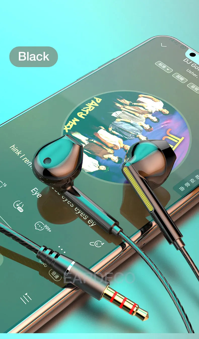 EARDECO Wired In-Ear Headphones with Mic