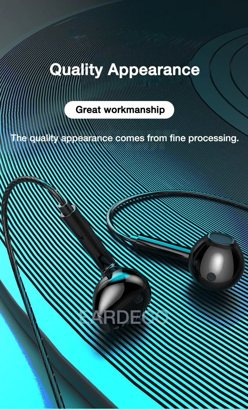 EARDECO Wired In-Ear Headphones with Mic