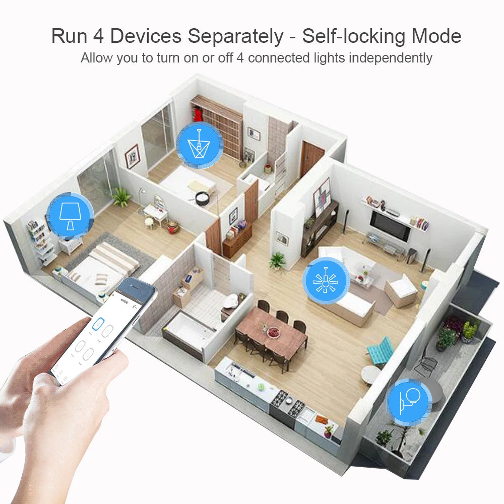 4CH Tuya WiFi Smart Relay Switch Module