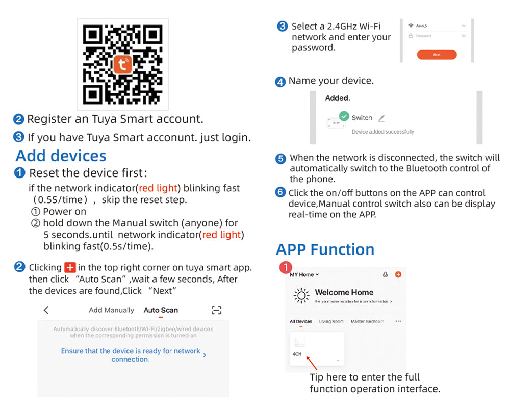 4CH Tuya WiFi Smart Relay Switch Module