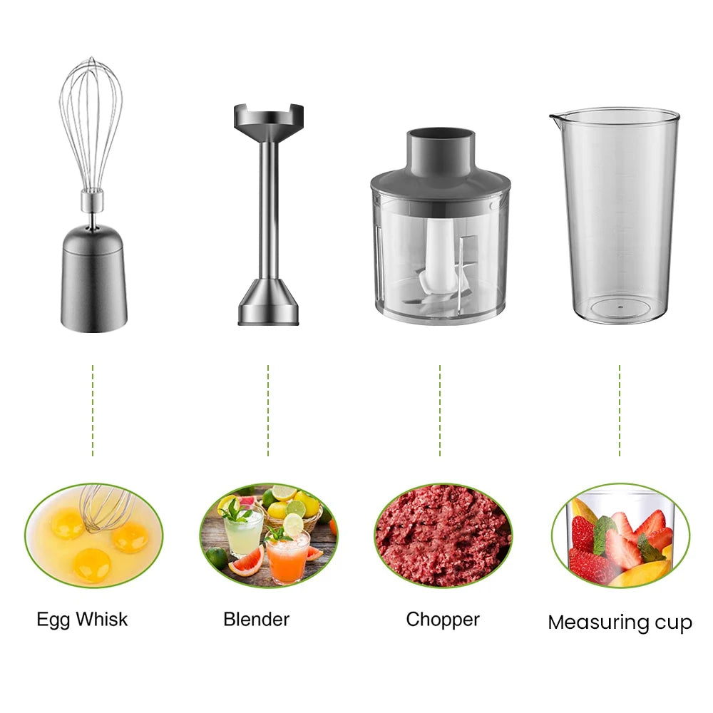 MIUI 1000W 4-in-1 Hand Immersion Blender Set