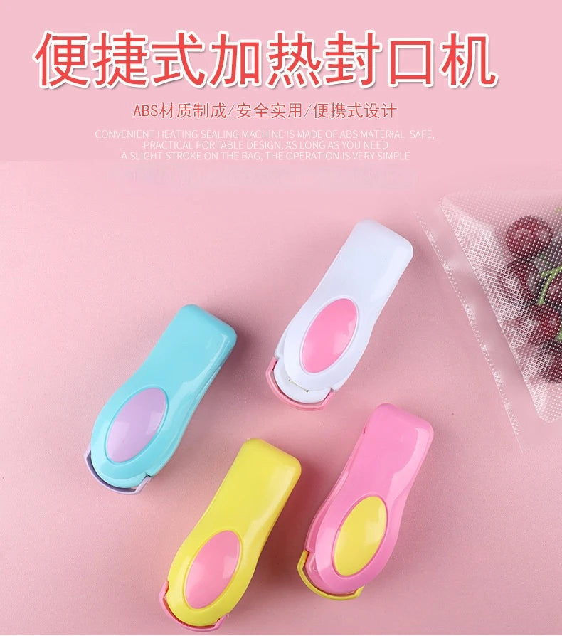 Mini Heat Sealing Machine & Food Bag Clip – Kitchen Storage Tool