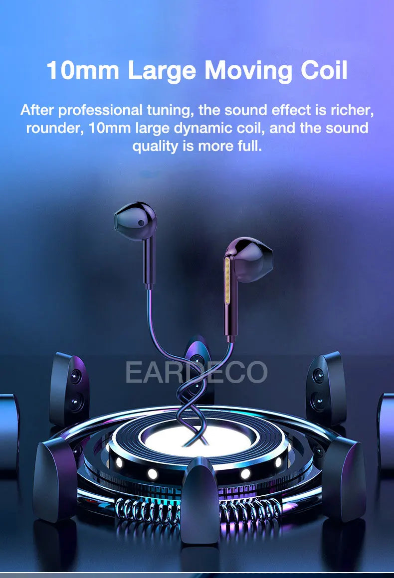 EARDECO Wired In-Ear Headphones with Mic