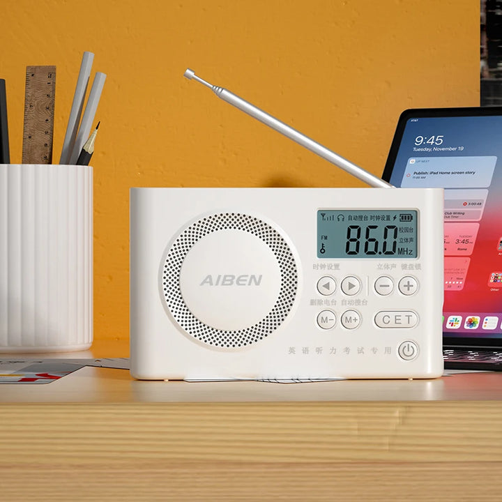 AIBEN C5S Mini Portable Rechargeable FM Radio