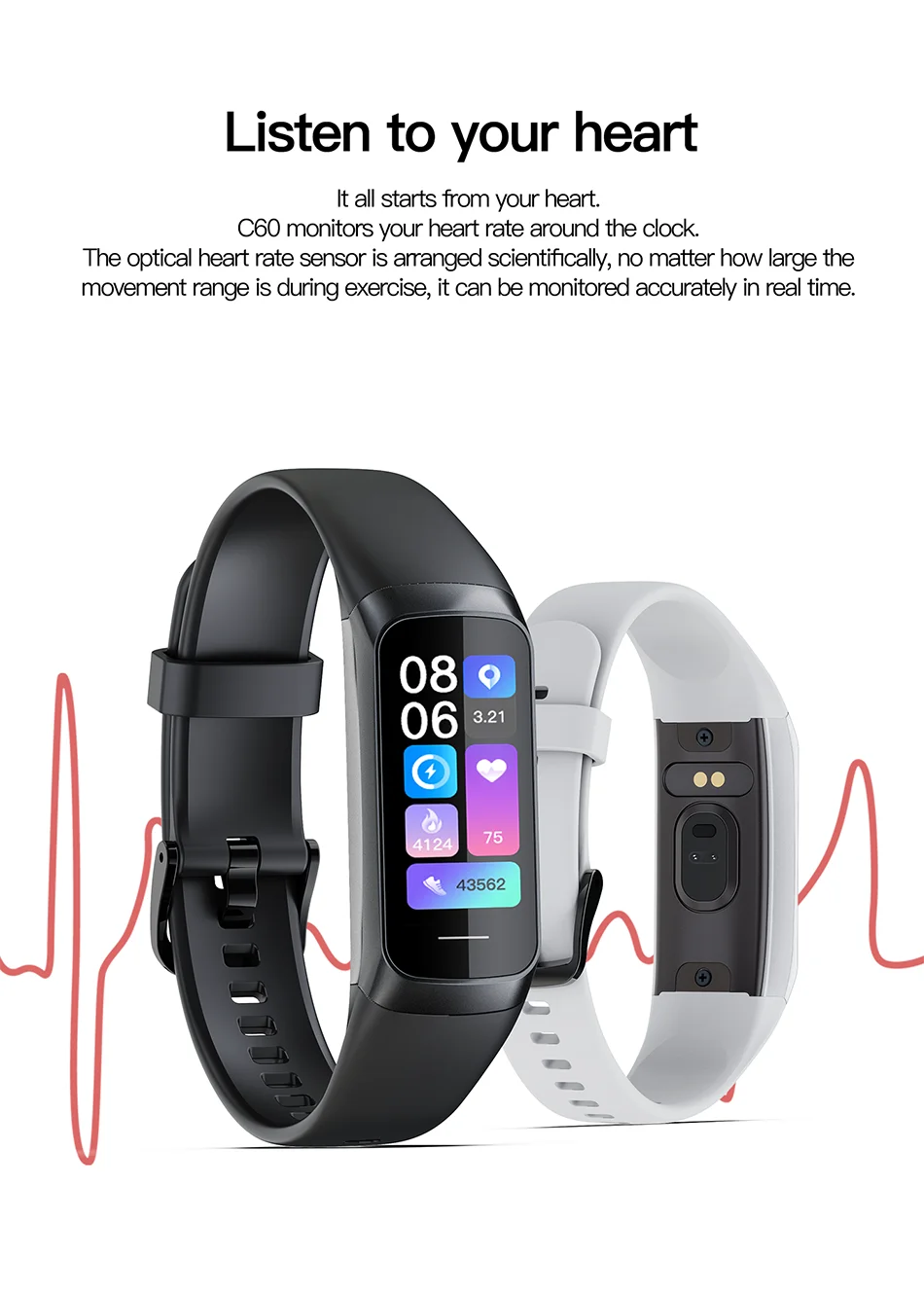 LIGE AMOLED Smart Watch for Men & Women