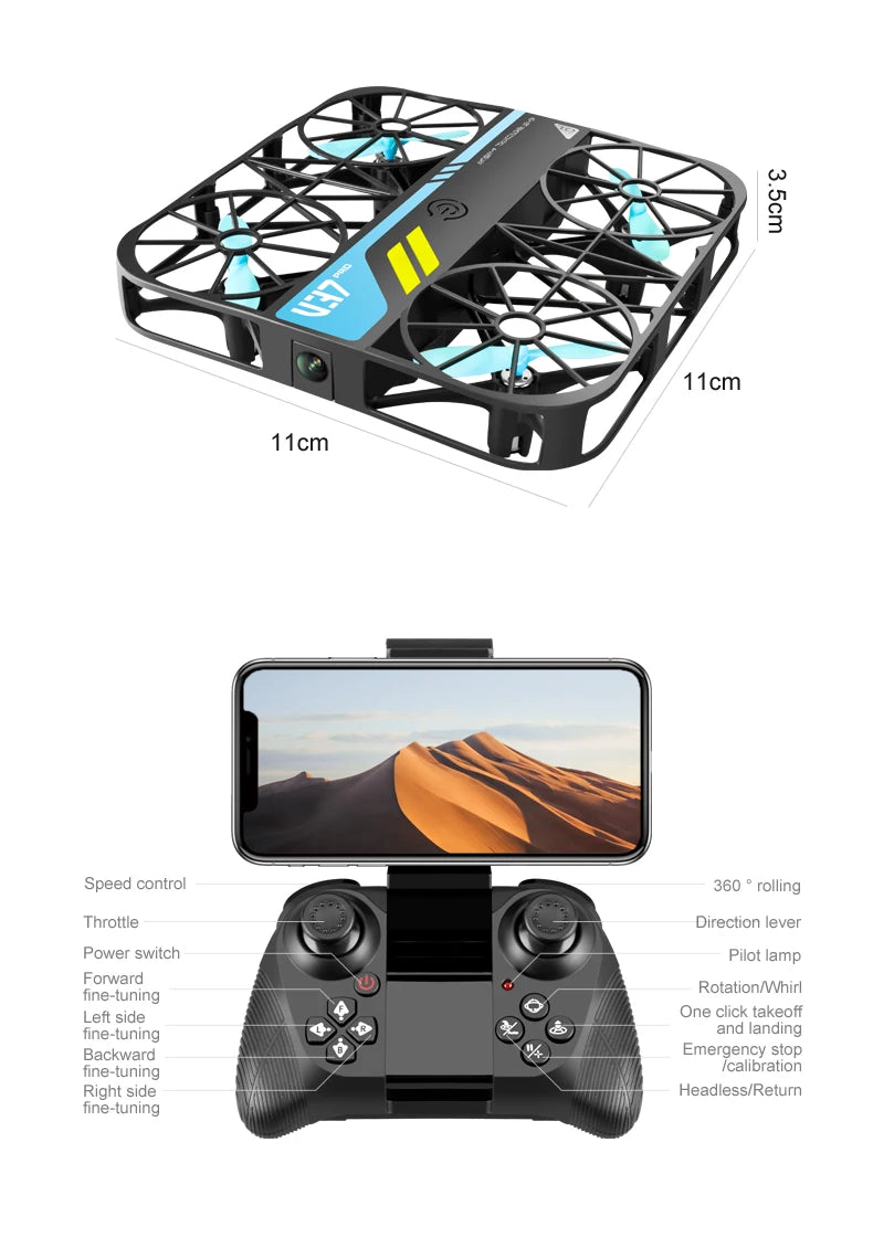 4DRC V37 Mini 8K Drone with 4K HD Camera & WiFi FPV