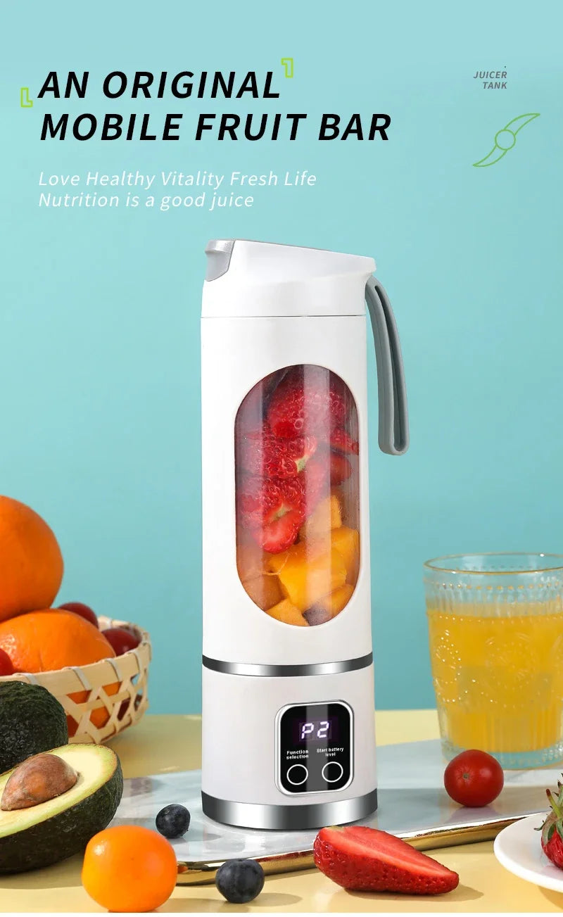 2025 Mini Electric Juicer – 450ML with Digital Display