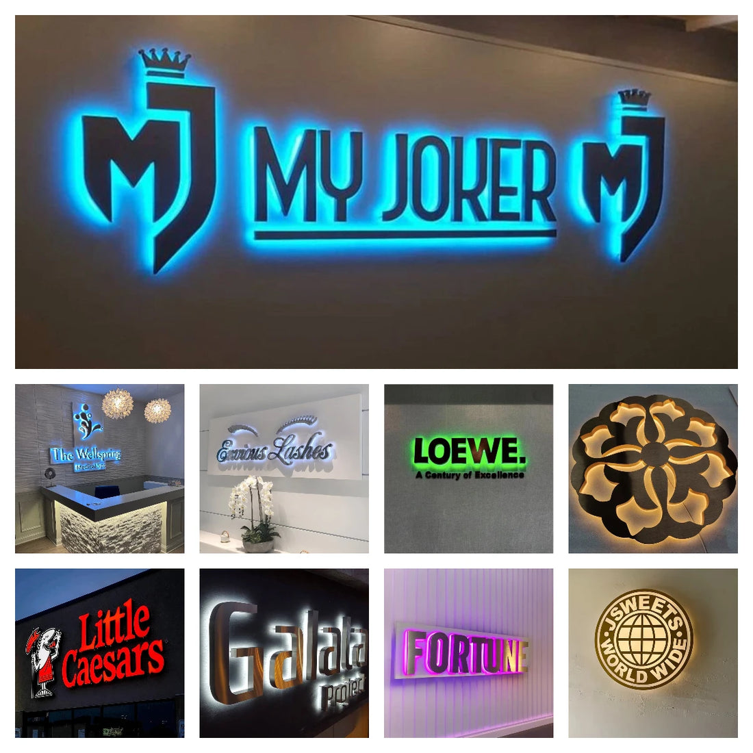 Custom Illuminated Backlit Sign Business Logo 3d Metal Letters Signage Stainless Steel Metal Sign Outdoor Signs Dropshipping