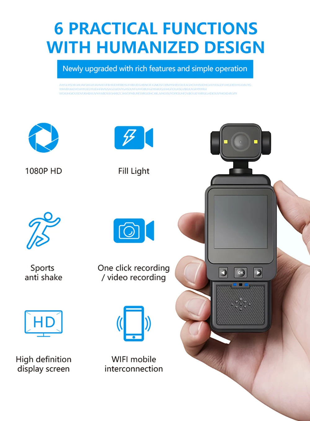 1080P HD WiFi Law Enforcement Mini Camera