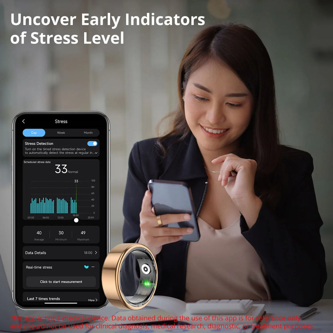 COLMI R02 Smart Ring – Health Monitor, 39-Day Battery, Waterproof with Charging Case