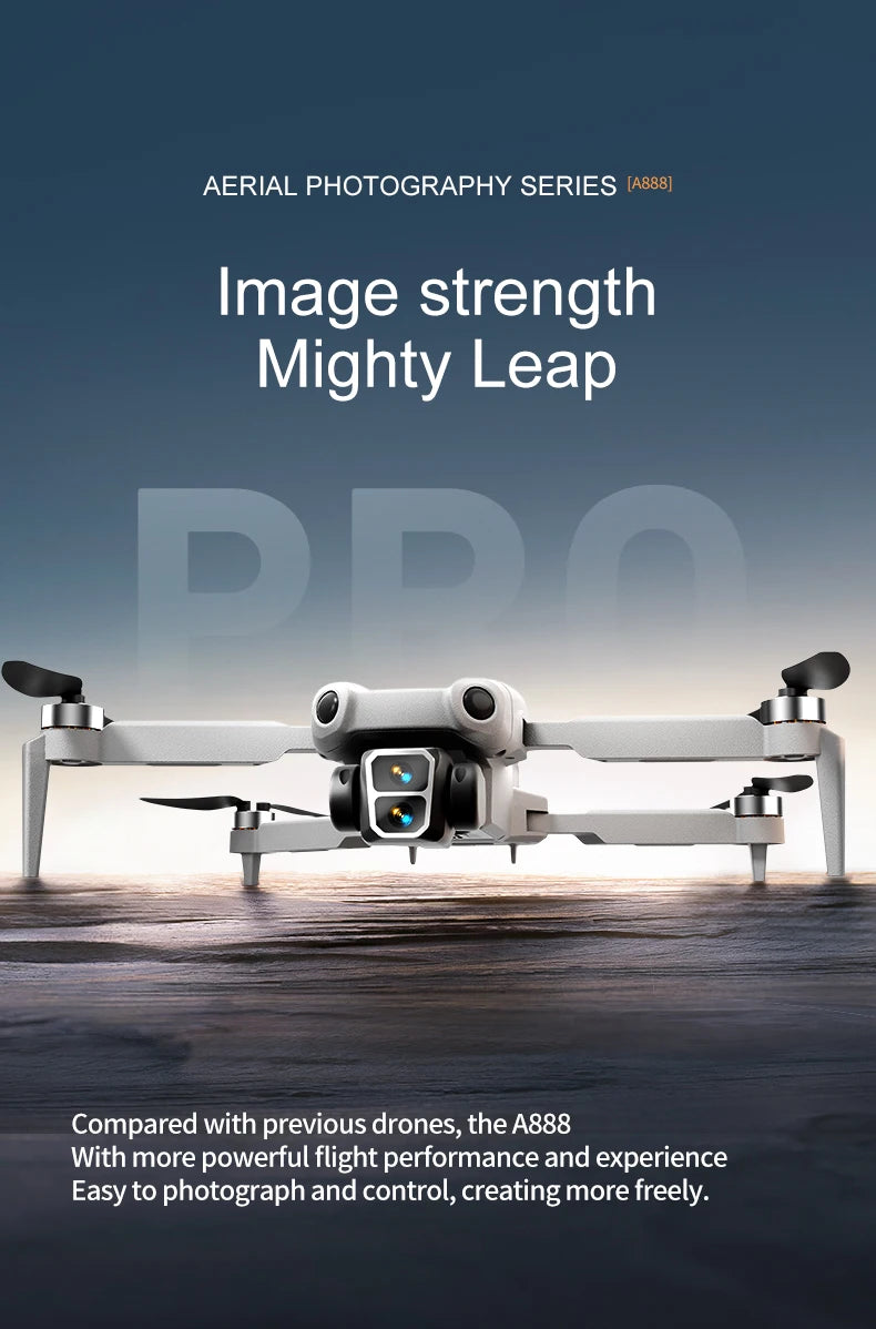 A888 Pro 4K Dual Camera Drone with Obstacle Avoidance