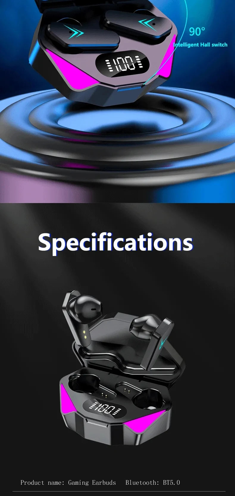 X15 TWS Wireless Gaming Earbuds