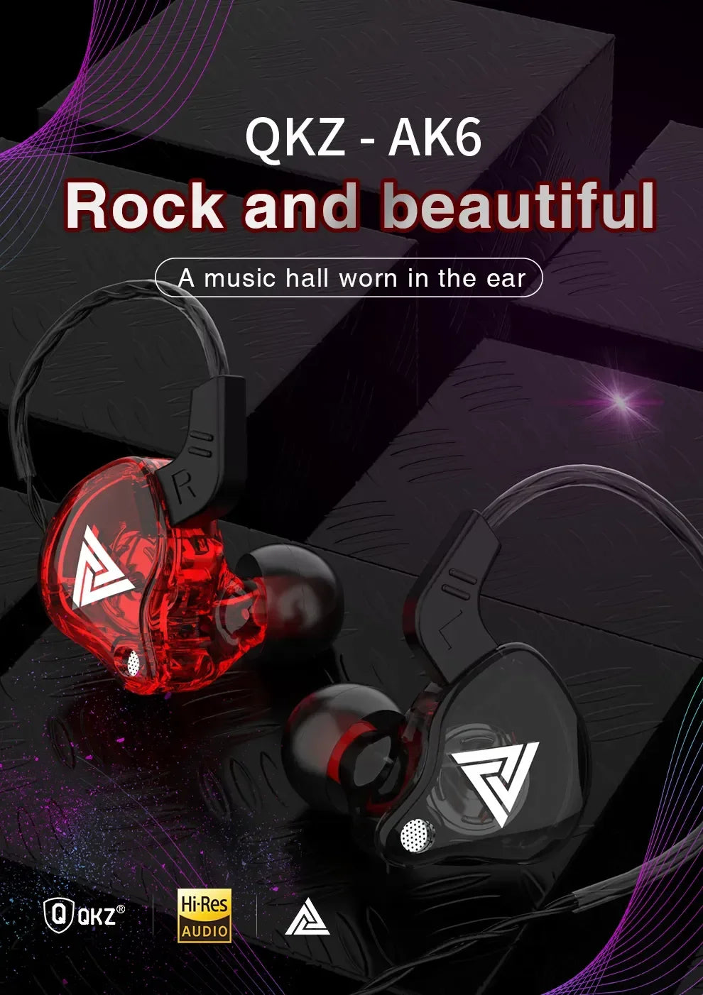 QKZ AK6 3.5mm Wired HiFi Earphones