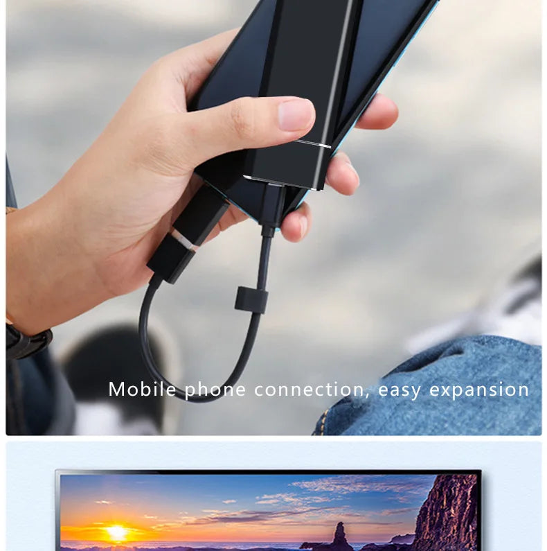 For Xiaomi 1TB External Hard Drive Portable SSD 2TB Hard Disks Storage High-Speed External Solid State Drive USB 3.1 for Laptops