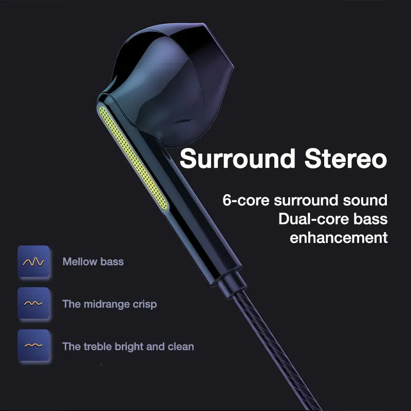EARDECO Wired In-Ear Headphones with Mic