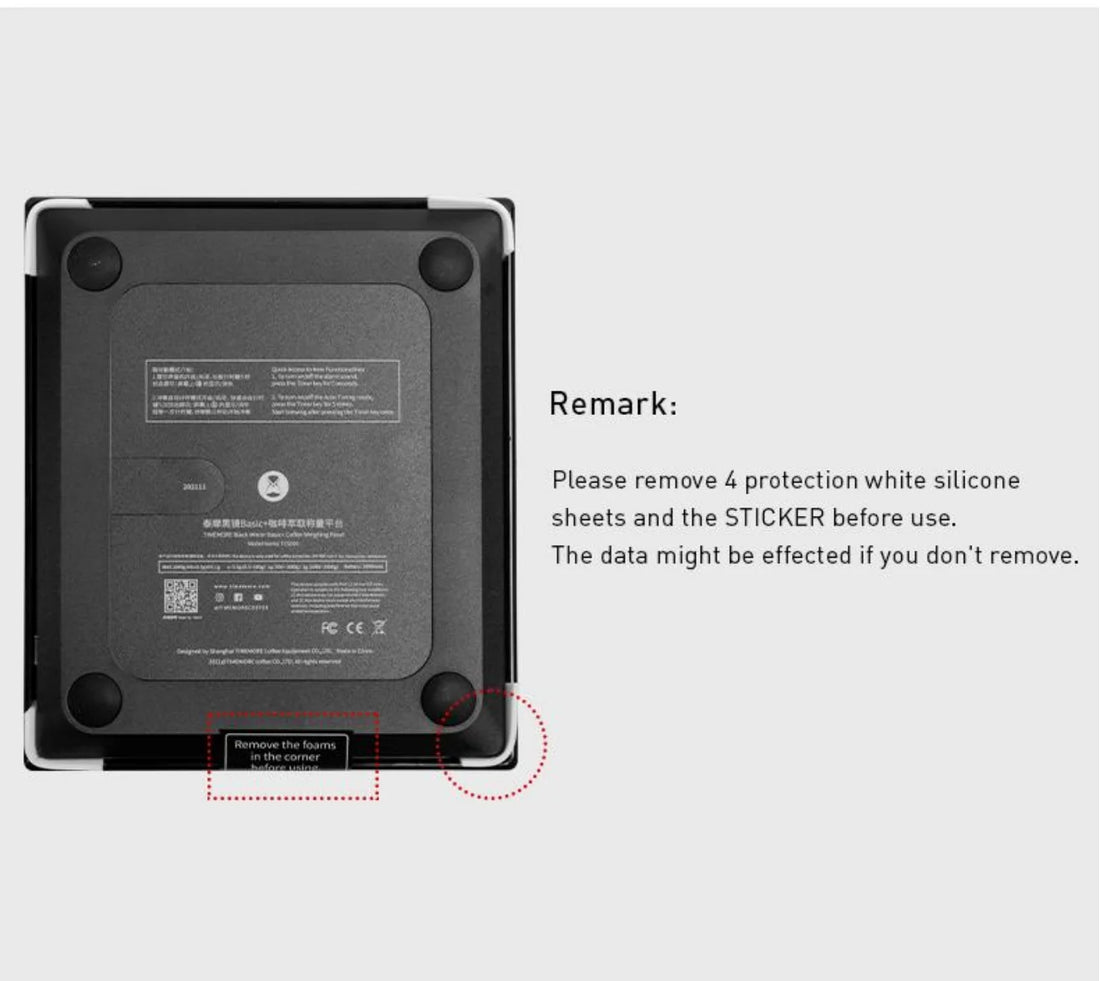 TIMEMORE Store Black Mirror Mini New Espresso Coffee Food Kitchen Scale With Time USB Light Weight Digital Scale