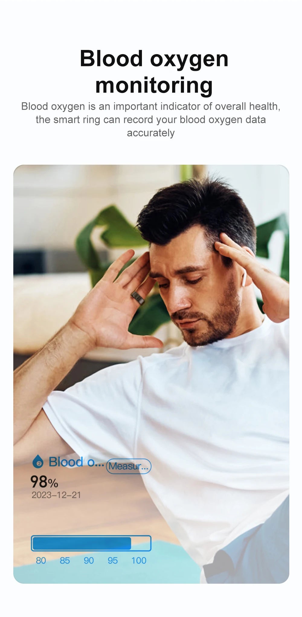 COLMI R02 Smart Ring – Health Monitor, 39-Day Battery, Waterproof with Charging Case