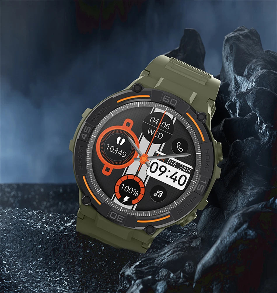 Military Smartwatch with HD Screen & BT Call