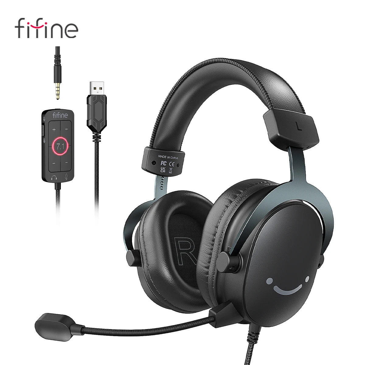 FIFINE H9 Wired Gaming Headset with 7.1 Surround Sound