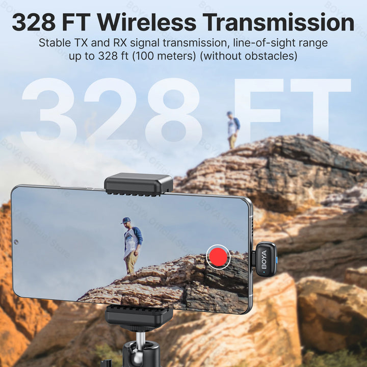 BOYA Mini Wireless Lavalier Microphone for iPhone & Android