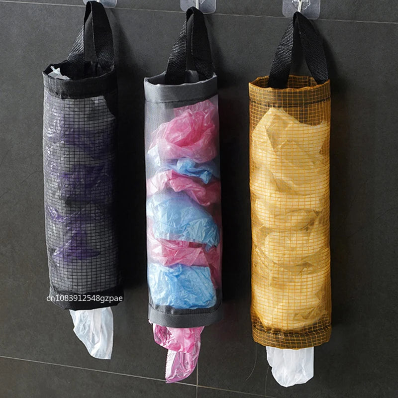 Wall-Mount Plastic Bag Holder Dispenser (1–5PCS)