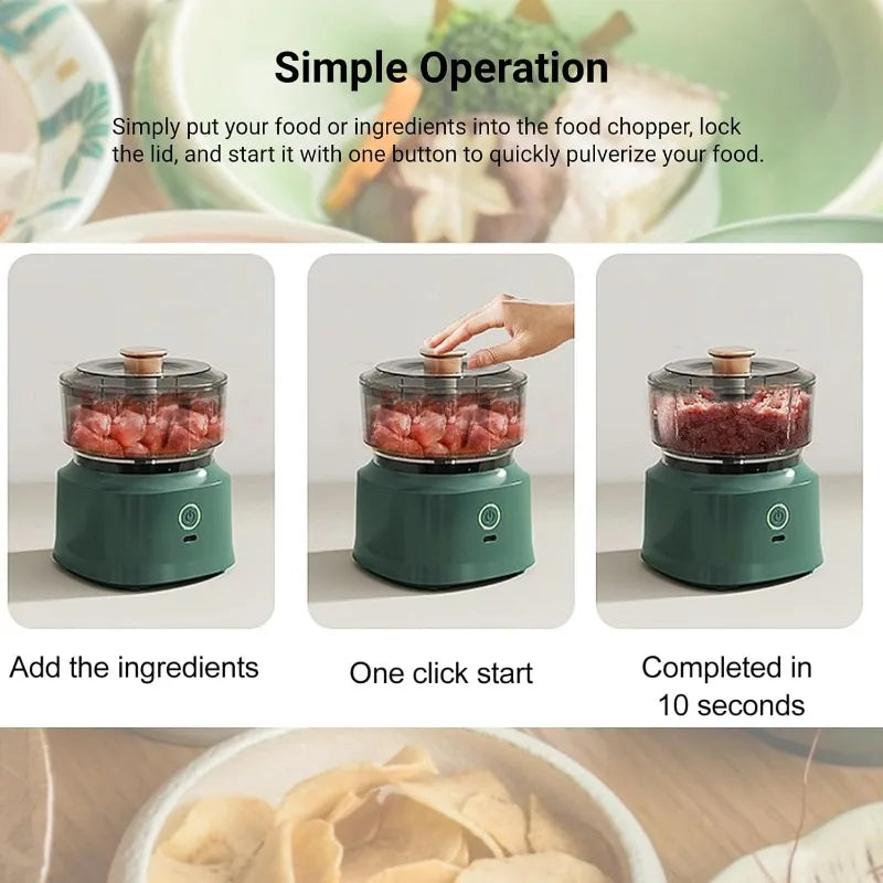 Mini Baby Food Processor – 350ML Wireless Cooking Machine