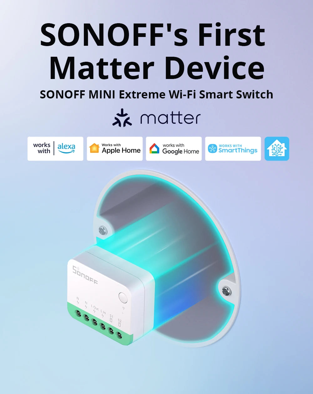 Sonoff Mini R4 Matter WiFi Smart Light Switch