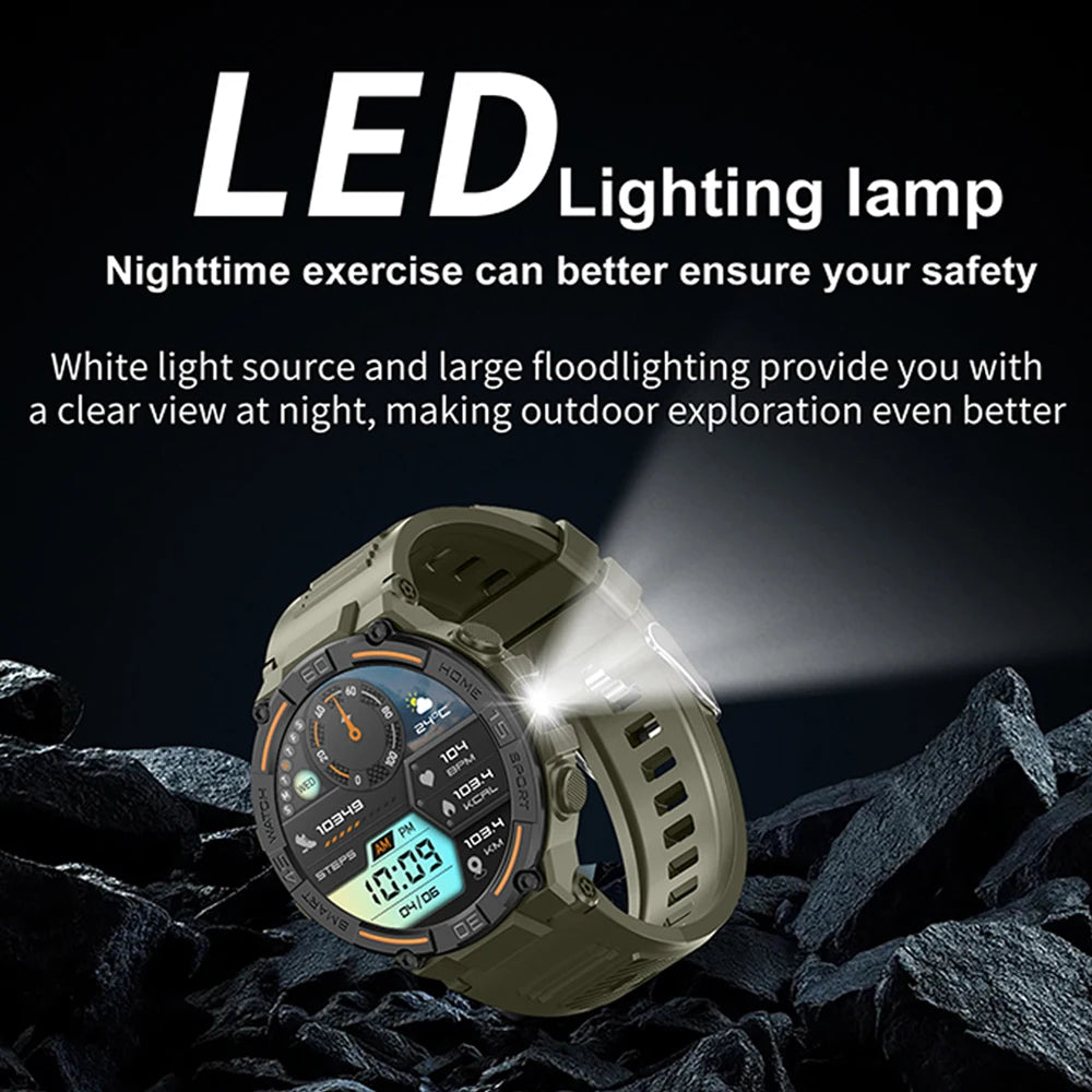 Military Smartwatch with HD Screen & BT Call