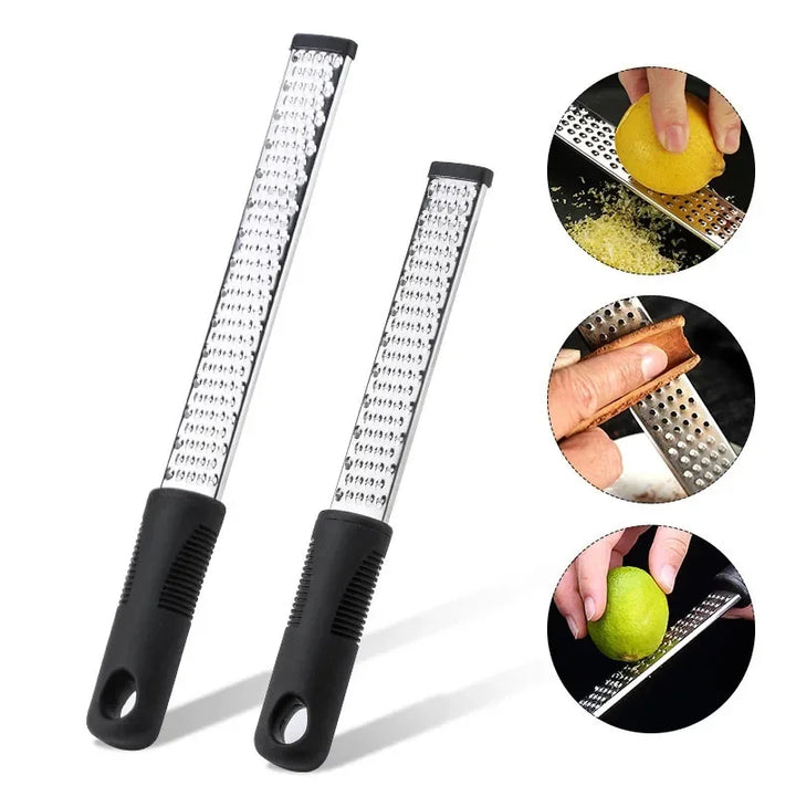 Stainless Steel Manual Grater for Cheese Lemon Vegetable Potato with Non Slip Handle Sharp Kitchen Tool