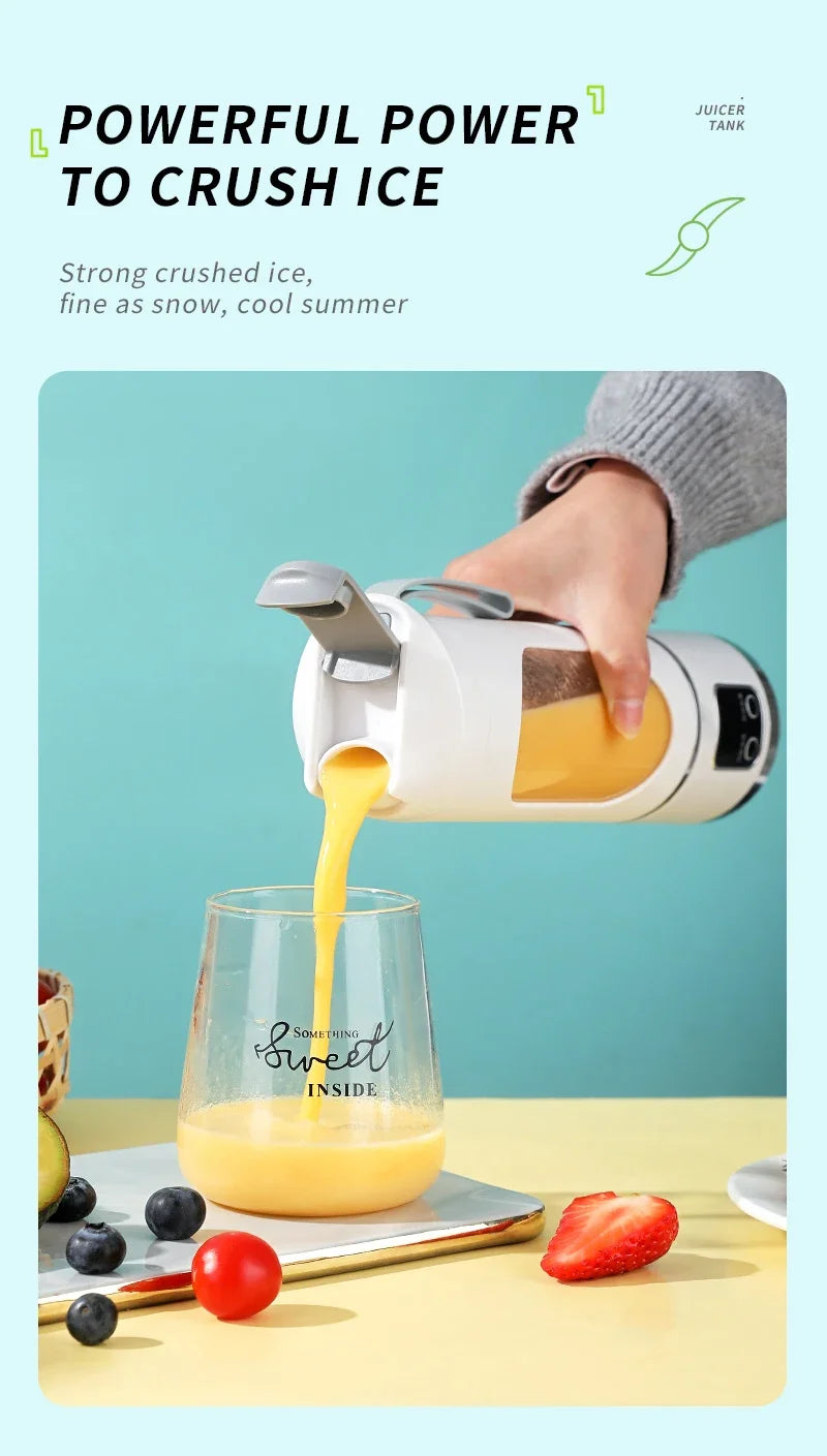 2025 Mini Electric Juicer – 450ML with Digital Display