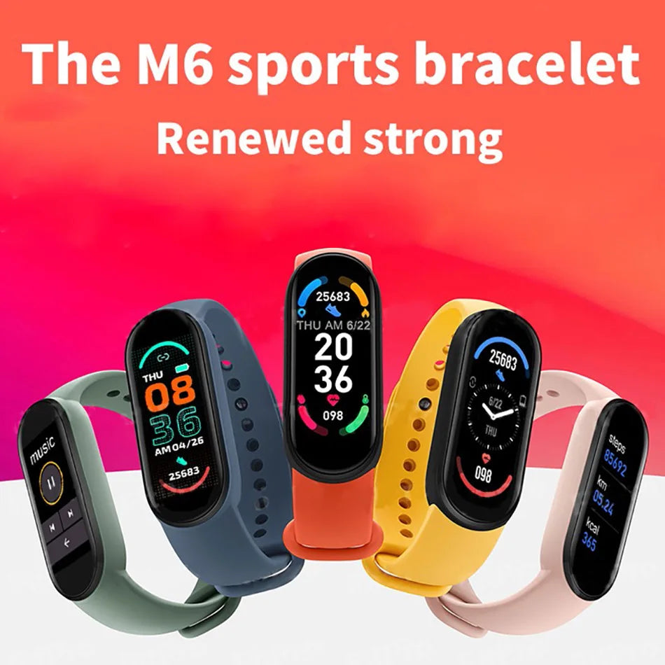 M6 Fitness Smart Watch for Men & Women