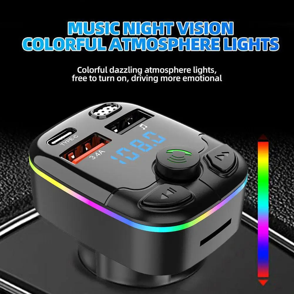 Bluetooth 5.0 Car FM Transmitter MP3 Player