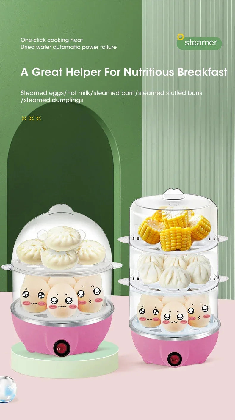Mini Electric Egg Boiler Steamer