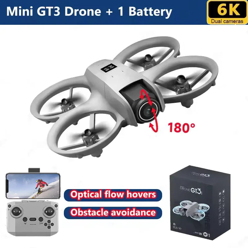 GT3 GPS 8K Drone with Dual Cameras & Obstacle Avoidance