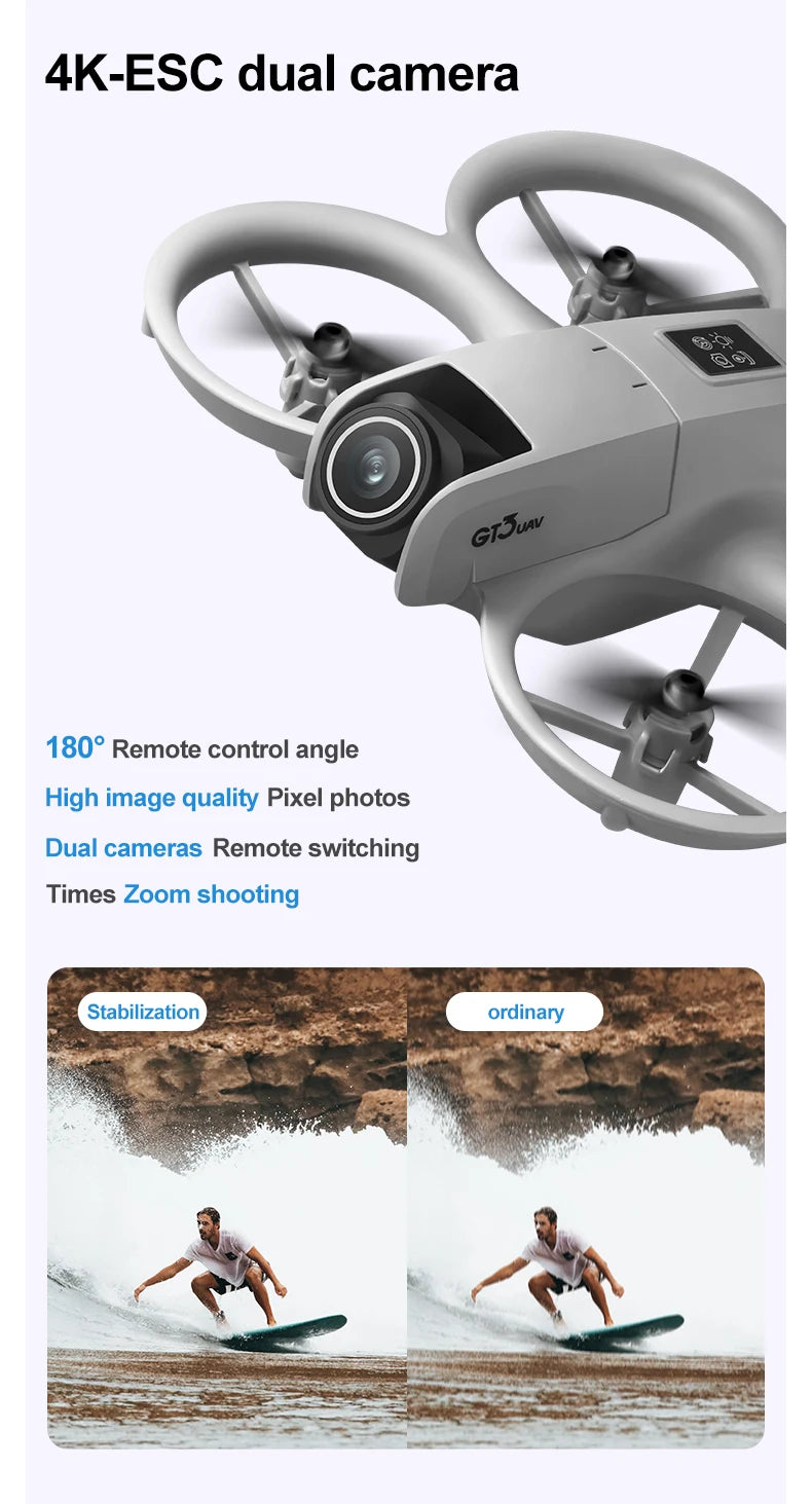 GT3 GPS 8K Drone with Dual Cameras & Obstacle Avoidance