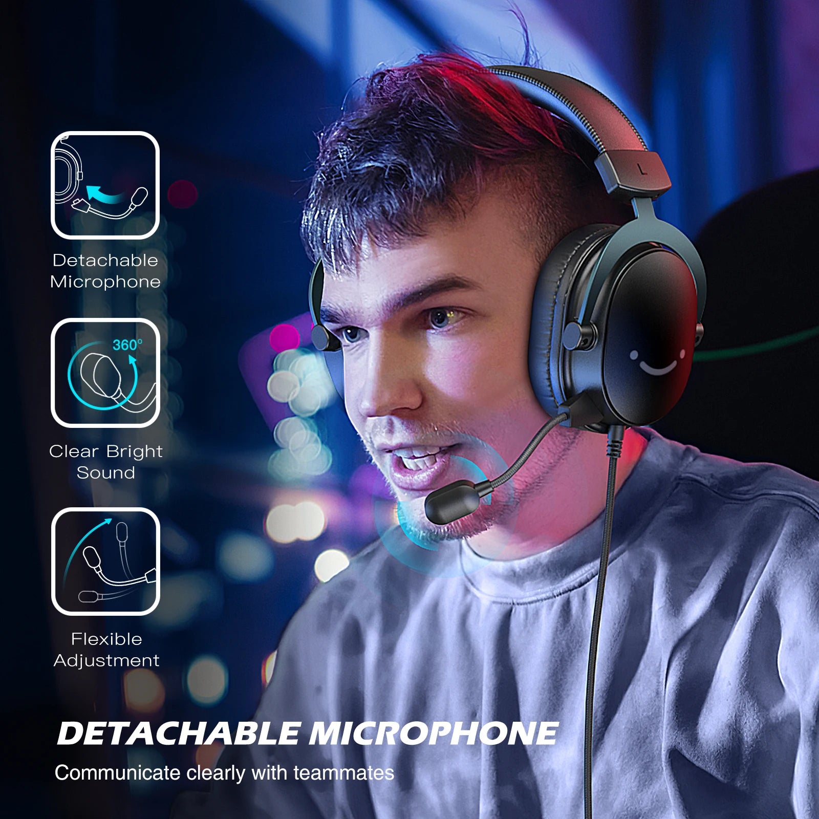 FIFINE H9 Wired Gaming Headset with 7.1 Surround Sound
