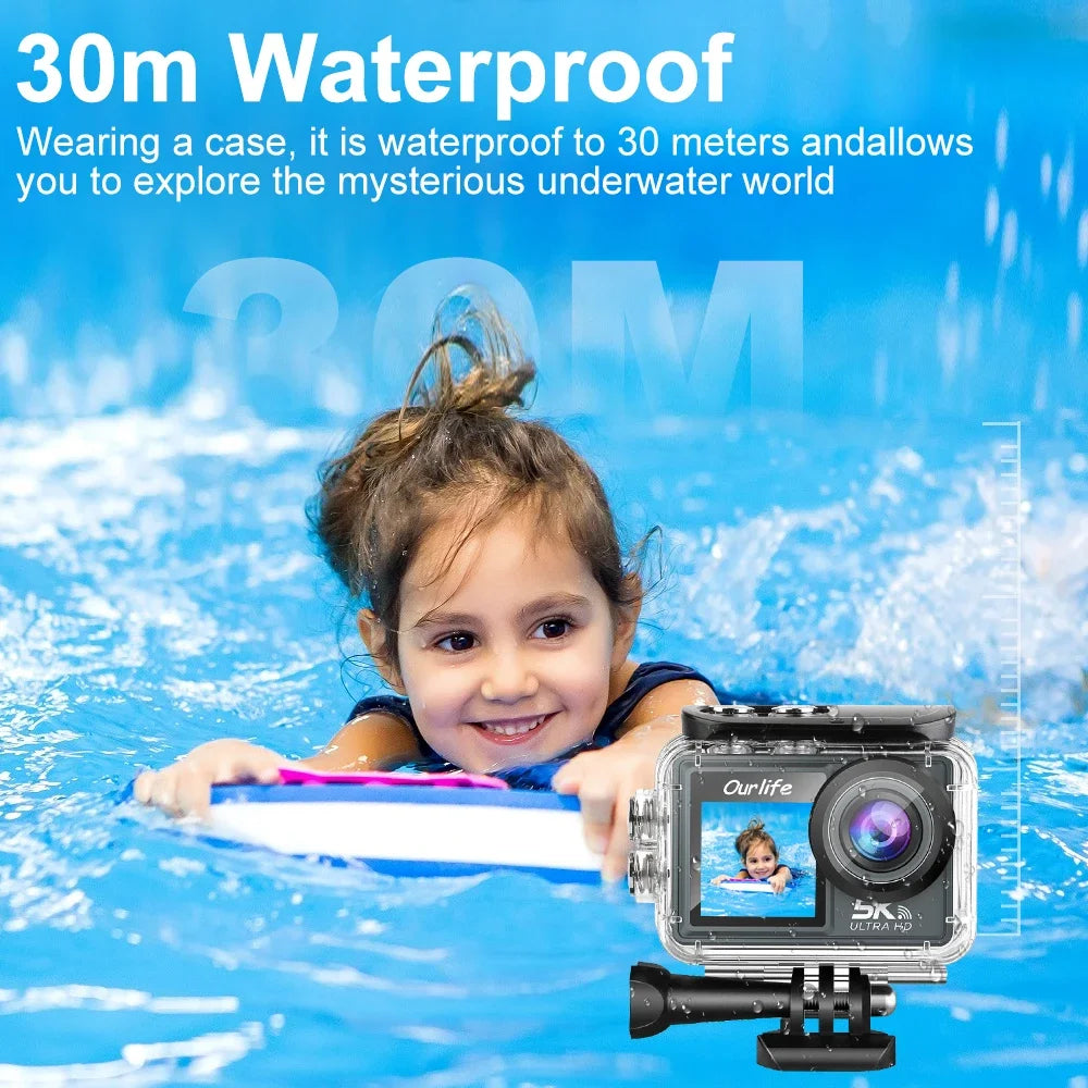 M40TR 5K Action Camera with Touch Screen & Zoom
