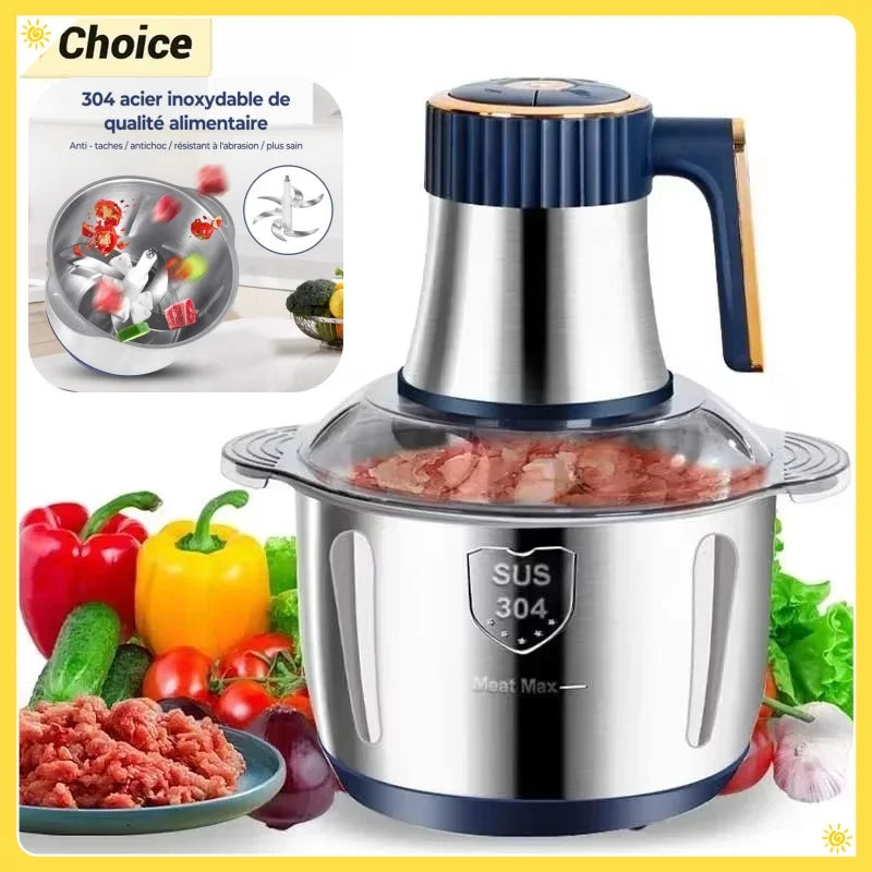 Stainless Steel Electric Meat Chopper & Food Processor