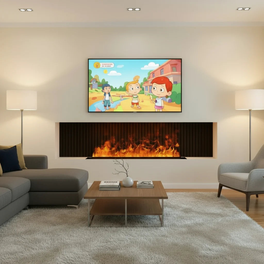 Water Vapor Fireplace Germicidal UV Lamps Customized 3D Flame Electric Fireplace Tv Stand Inserts Living Room Decorative