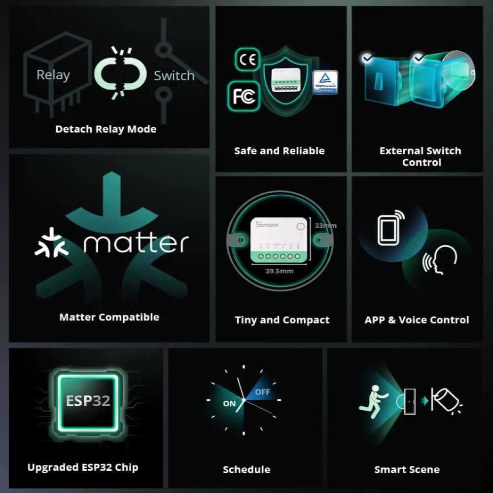 Sonoff Mini R4 Matter WiFi Smart Light Switch