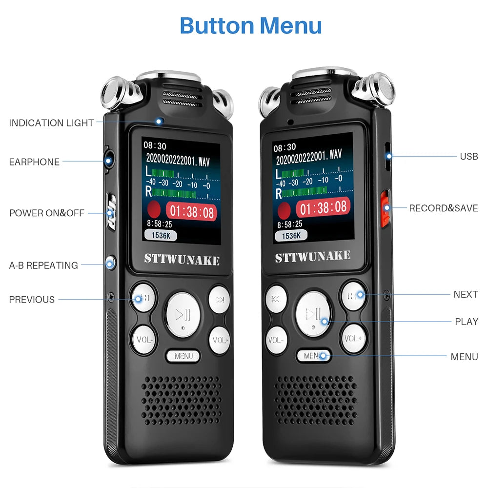 Professional Voice Activated Digital Audio Recorder