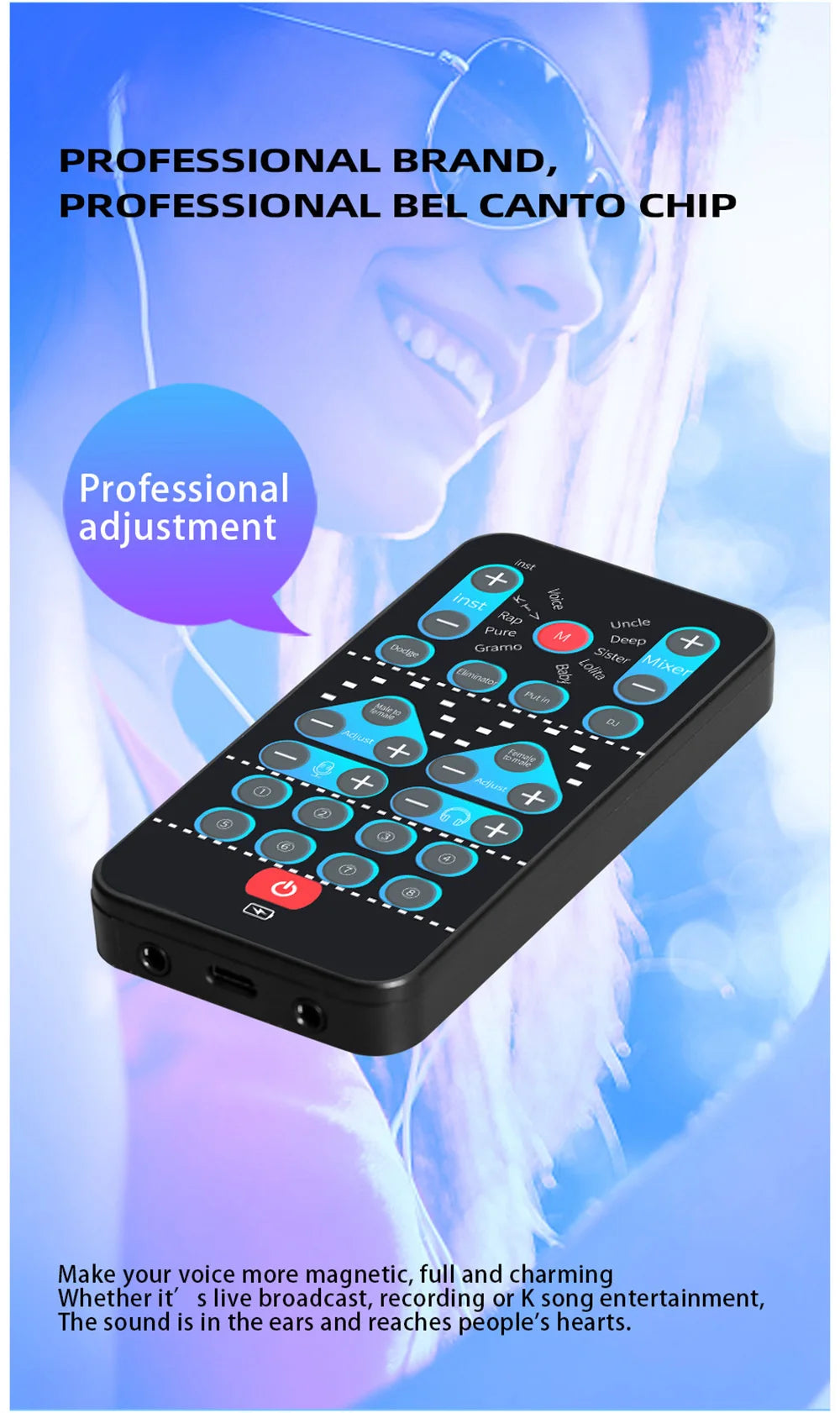 M10 Portable Voice Changer with Karaoke Function